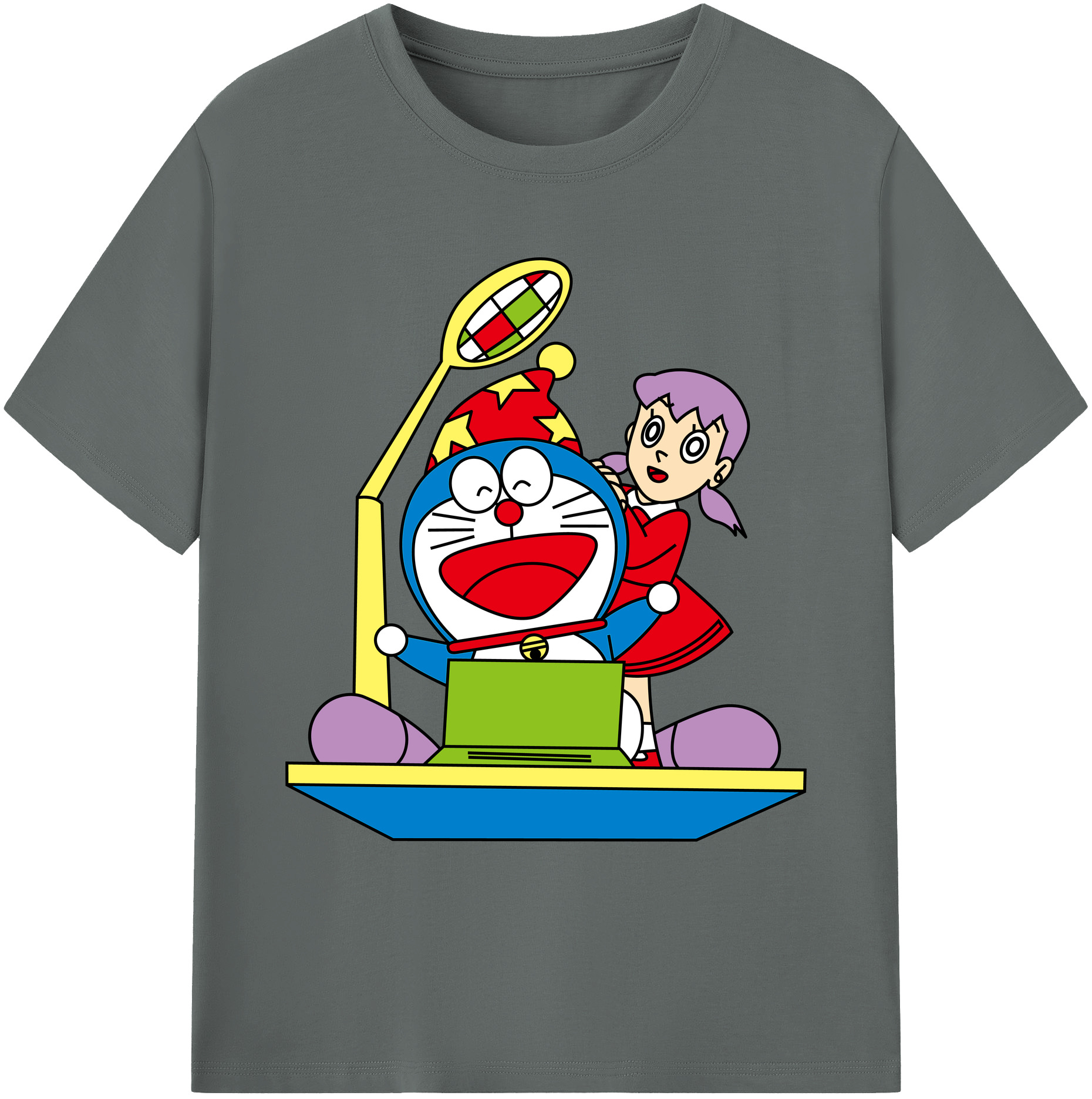 （画像用） ドラえもん みなもと しずか Doraemon Shizuka Minamoto 綿100％ メンズ半袖Tシャツ｜肌触りやわらか＆通気性